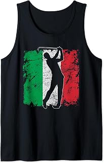 Golf Vintage Italia Italy Italian Flag Golf Player Tank Top