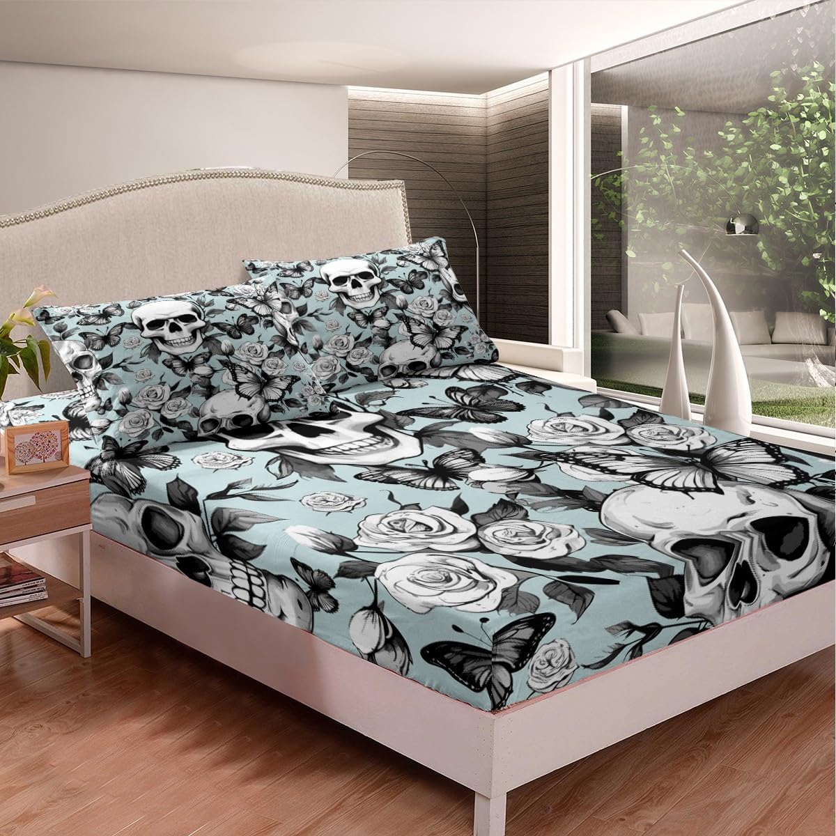 Sunflowers Bed Sheet Set Floral Print Bed Sheets Yellow Flowers Pattern Sheets Sunflowers Oil Painting Sheet Set for Adults and Teens Microfiber Queen Size