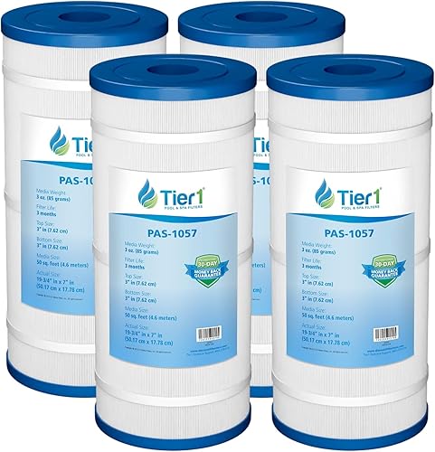 Tier1 Cartucho de filtro para piscina y spa, paquete de 4  Reemplazo para Hayward Star Clear C500, FC-1240, Pleatco PA50, C-7656, Pentair Purex