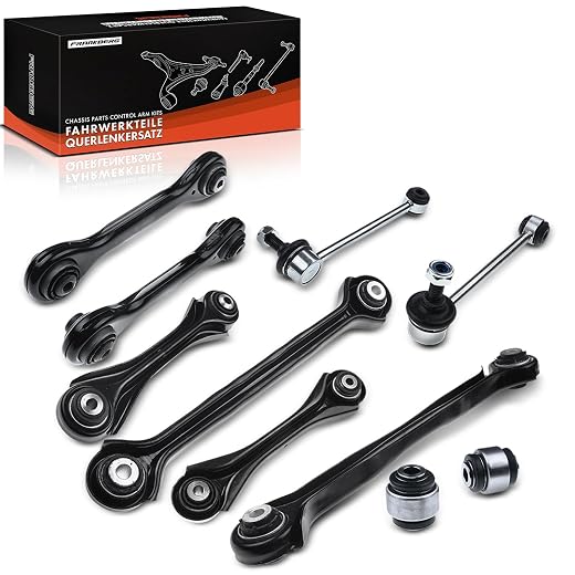 Frankberg Bras de Suspension 10-pièces Arrière Compatible avec Série 1 E81 E87 2004-2009, Série 1 Cabriolet E88 2007-2009, Série 3 E90, Break E91, Coupé E92 2005-2009