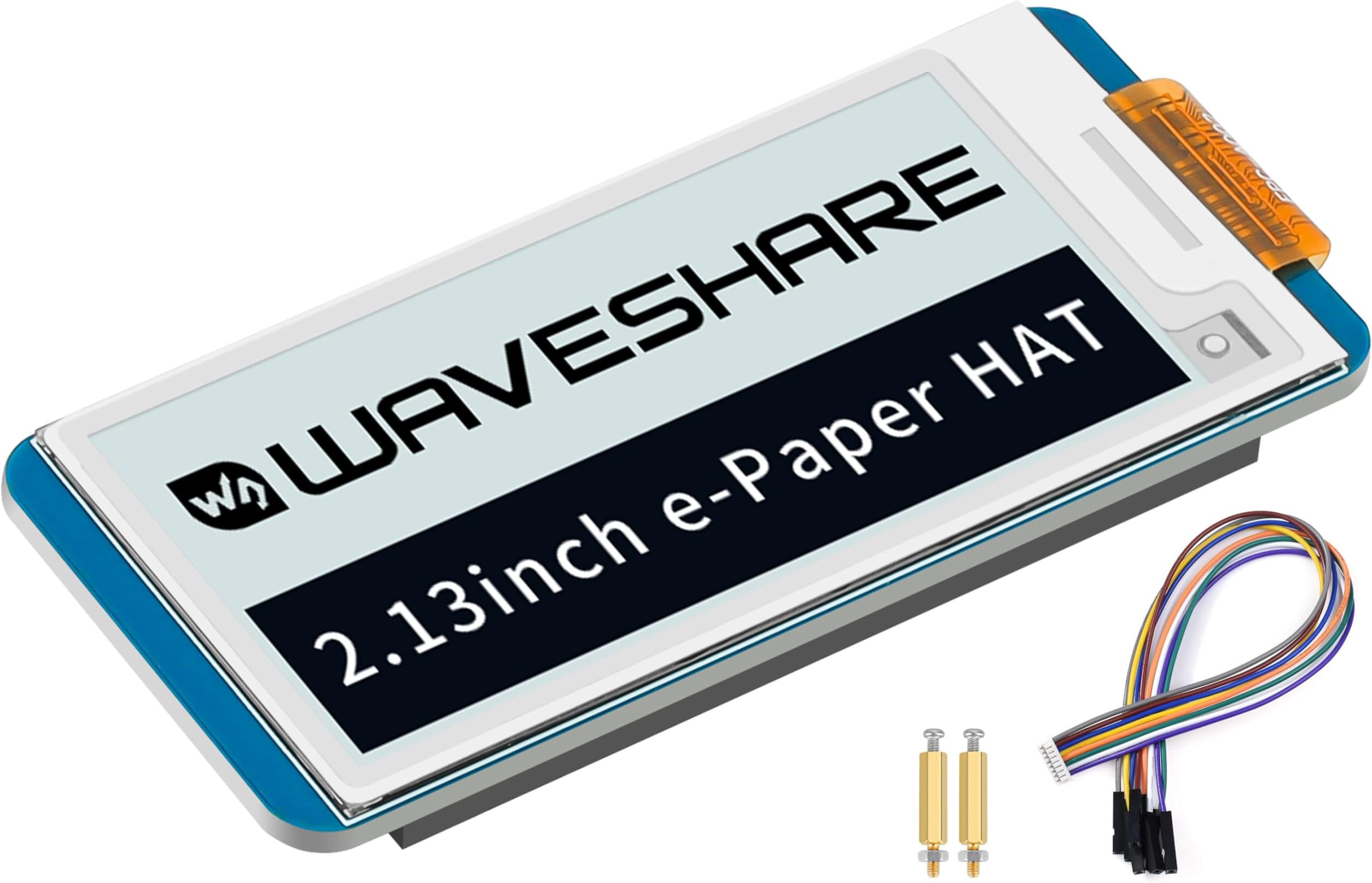 2.13 inch E-Ink Display HAT V4 Version, 250 x 122 Resolution Black White E-Paper Compatible with Raspberry Pi 5/ 4B/3B+/3B/2B/A+/Zero W/WH/Zero 2 W Series, SPI Interface, Support Partial Refresh