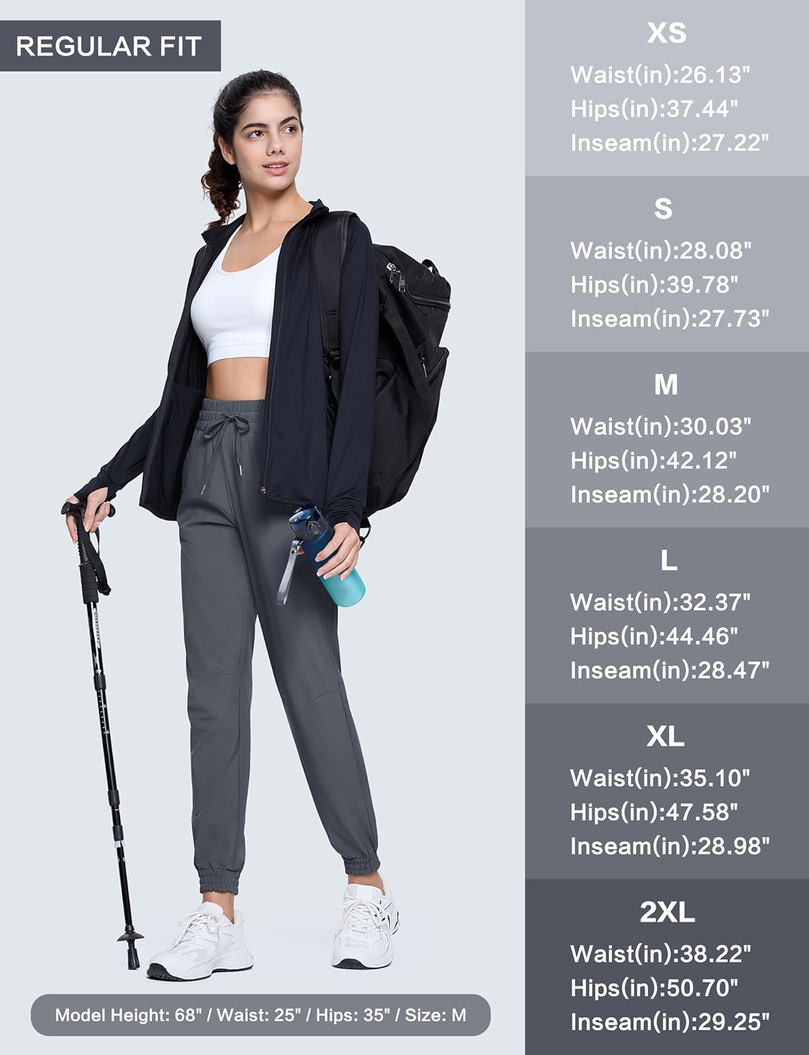 MAGCOMSEN Women's Hiking Pants Lightweight Quick Dry Athletic Running Joggers with Pockets Outdoor Travel Sweatpants - Image 7