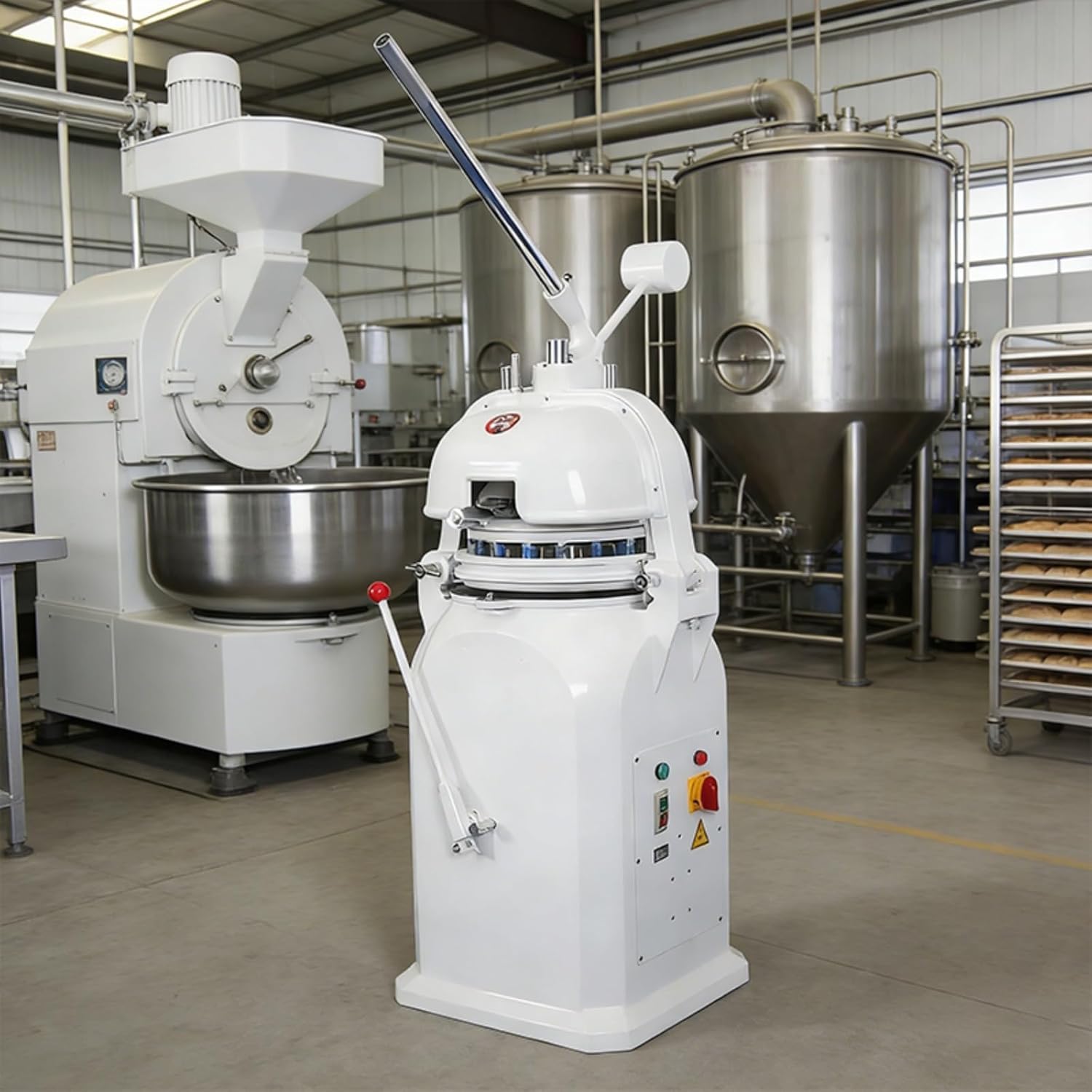 Automatic Dough Divider Machine, Multi-Piece Portioning for Bread, Roll, and Bun Production Lines, Designed for Consistent Dough Size and Shape