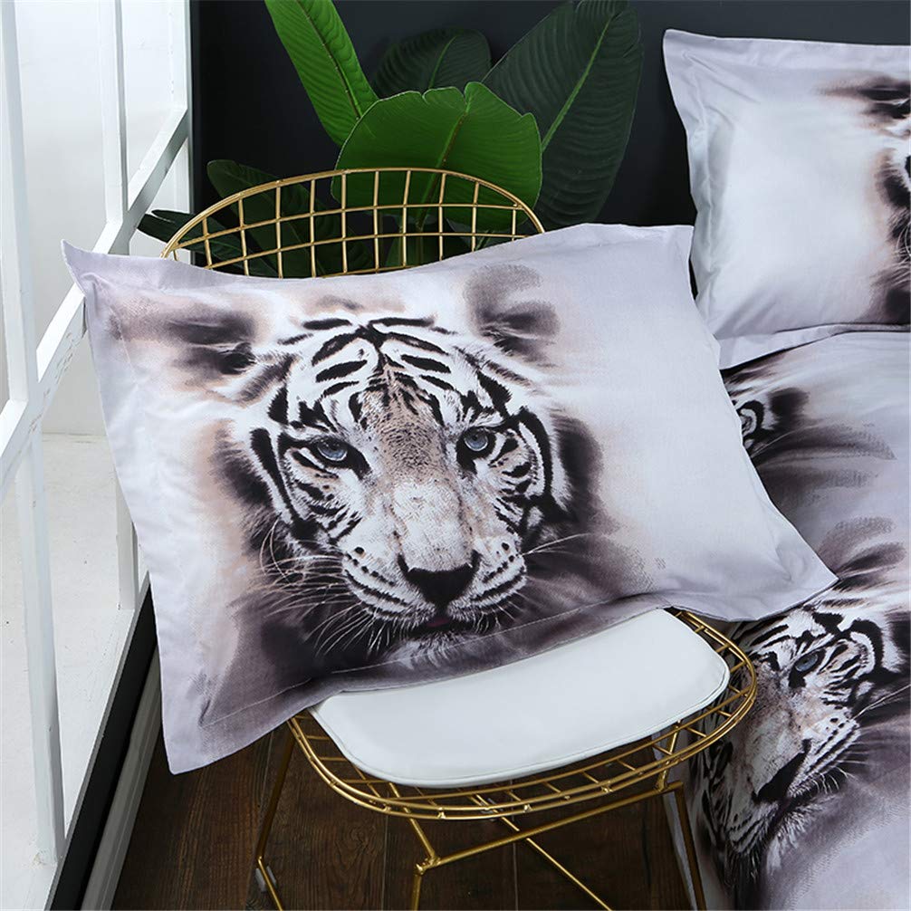 Juego De Cama Para Niño Niña Adolescente Funda Nórdica Patrón De León Tigre Colorido 3D Funda De Almohada Cielo Estrellado Atrapasueños Wolf Ropa De Cama (Rojo, 180_x_210_cm Cama 90 Cm
