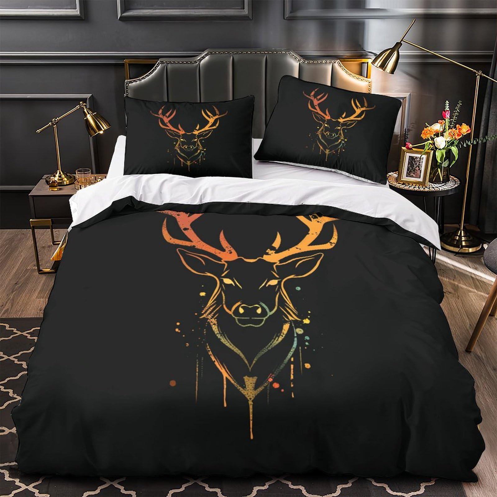 Stampato in 3D Pronipote tibetano Copertina Stampata Microfibra Disegnata Biancheria Da Letto Cura Facile Con 2 Federe,King（220x240cm）, Per Adolescenti E Adulti