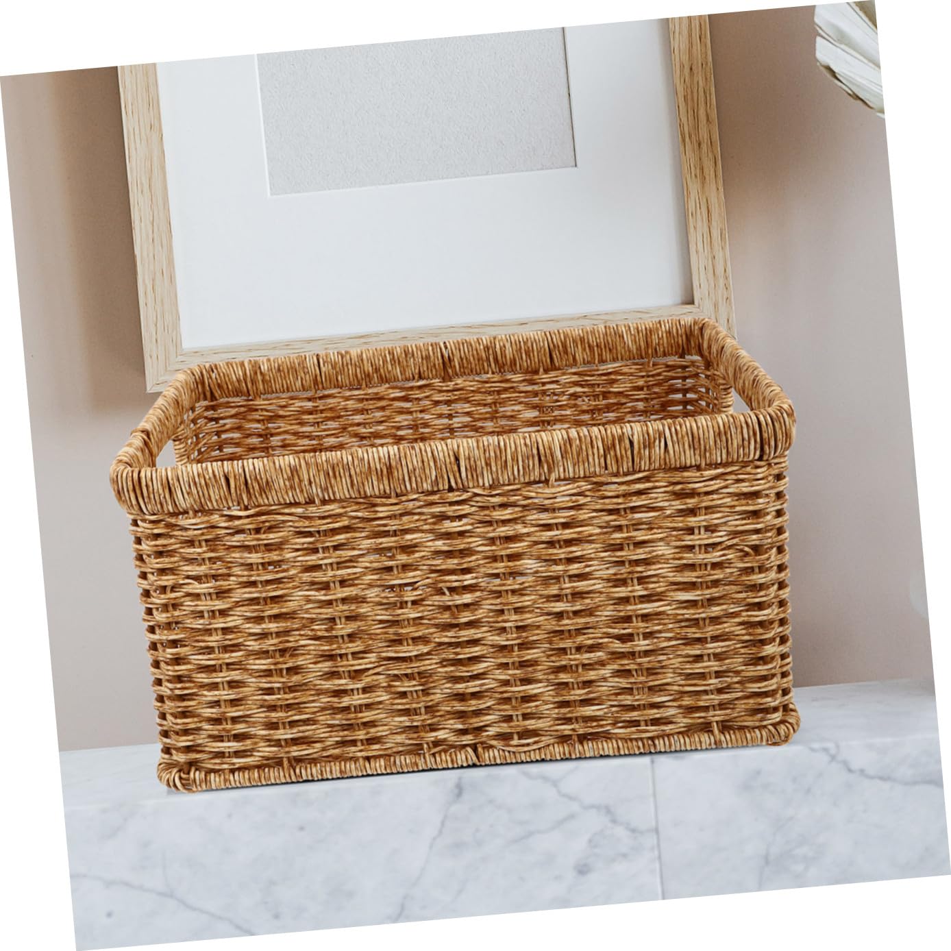 Cabilock Cesta de Clasificación de Plástico Cesta de Recepción de Artículos Varios Gran Capacidad para Habitaciones Infantiles y Cocina de Estilo Natural