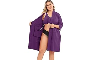 Breast Cancer Recovery Robe with Internal Pockets for Post-Surgical Drainage