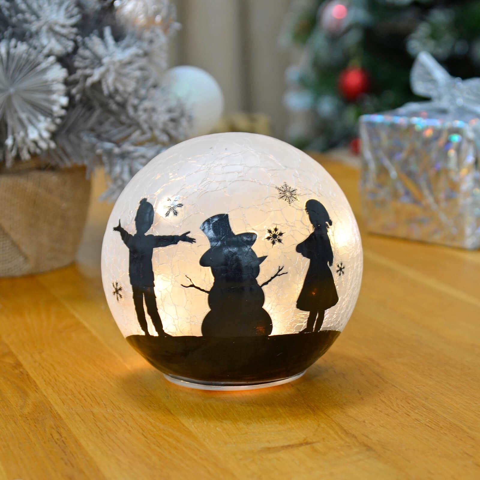 Mr Crimbo Snowman & Kids 15Cm Crackle Ball - Snowman