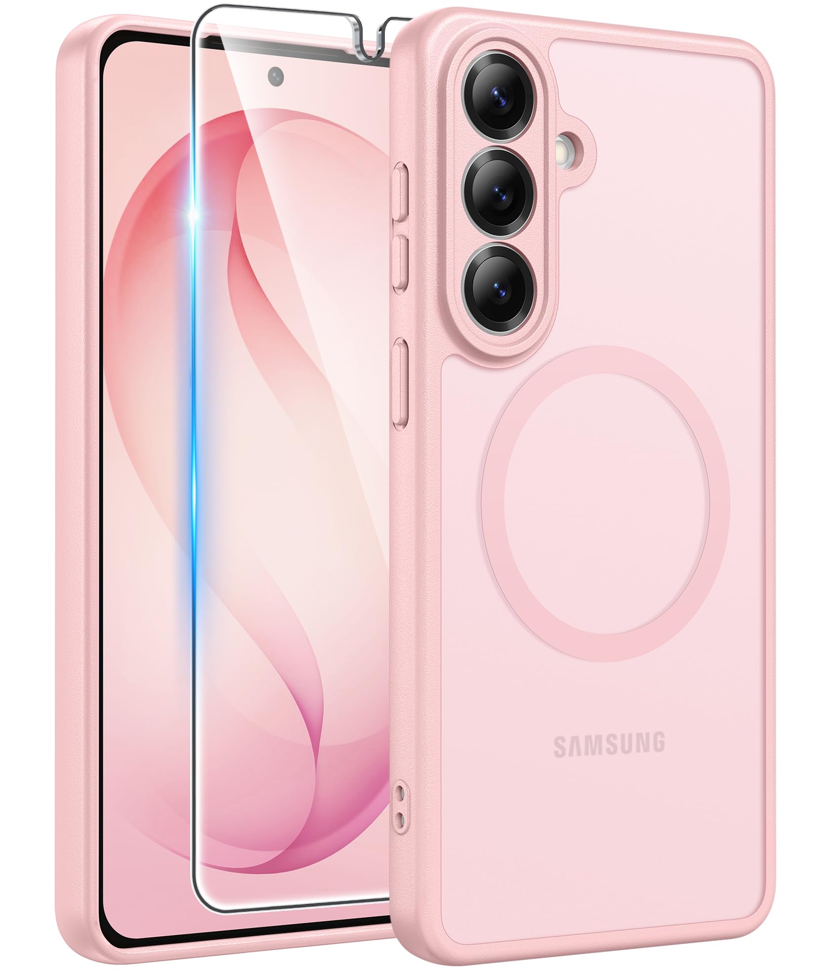 FNTCASE for iPhone 17 Pro Case: [Compatible with Magsafe] Translucent Matte Cases with [Full Camera Protection] [Screen Protector] Military Grade Shockproof Protective Phone Cover - Light Pink — view 42