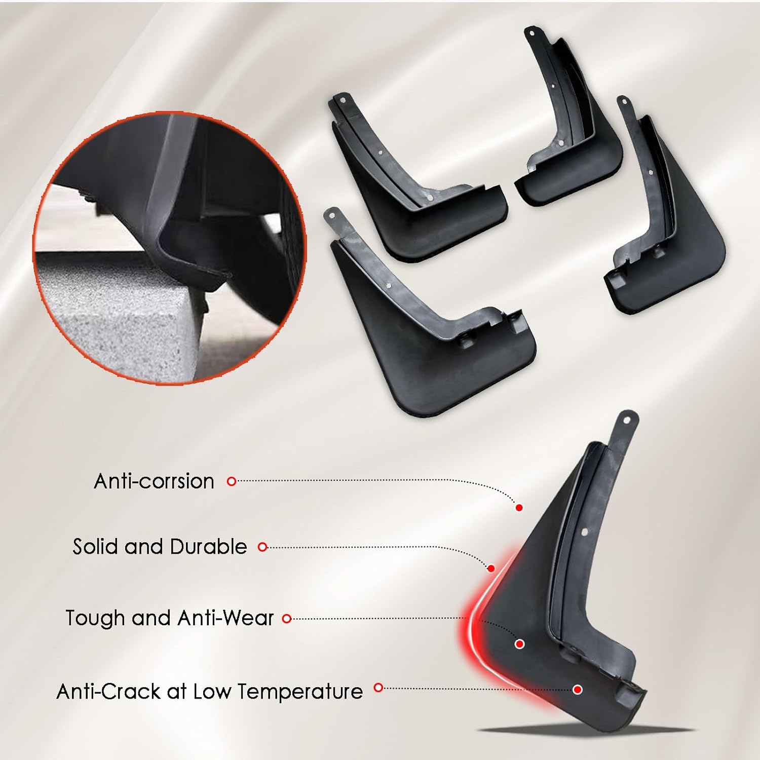 Mud Flaps Compatible with Chevy Trailblazer 2025 2024 2023 2022 2021 - Wheel Tire Mud Flaps Splash Guards Front & Rear Wheel for Chevy Trailblazer 2021-2025 Exterior Accessories - 4PCS