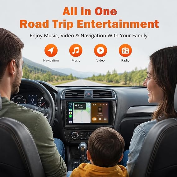 Haudio 7 Inch Double Din Car Stereo with Wireless Apple CarPlay & Android Auto, Android 13 Car Radio 2GB+32GB, GPS Navigation, Bluetooth, WiFi, Backup Camera, FM/RDS, Universal Double DIN Head Unit