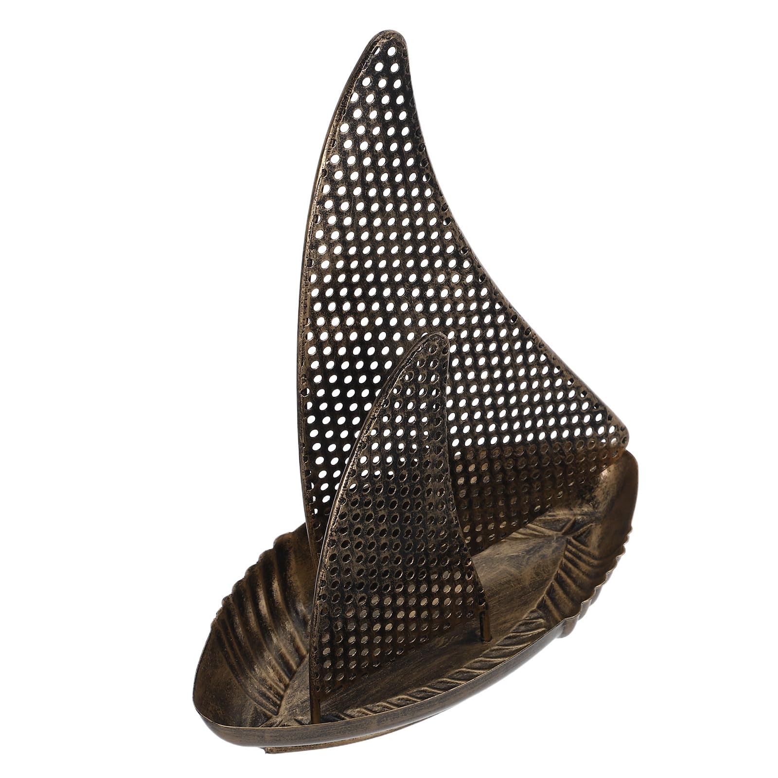 Plateau de rangement bijoux en fer orné style méditerranéen doré pour chambre et coiffeuse
