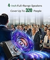 Vista 4 de SHIDU Amplificador de voz de 40 W con micrófono inalámbrico, sistema PA portátil con micrófono y altavoz inalámbricos, micrófono portátil Bluetooth