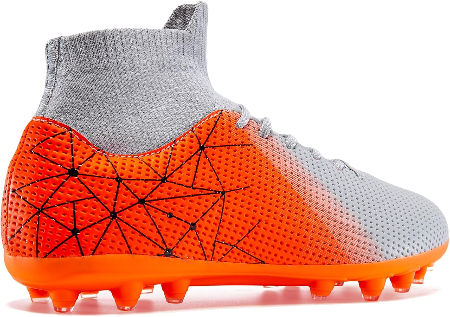 Kids Soccer Cleats High-top Youth Football Shoes for Boys Girls Outdoor Training Athletic Cleats for Little/Big Kid