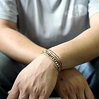Vista 37 de Handmade Natural Stone Beaded Healing Bracelet Gift for Men Adjustable Rope String Bracelet