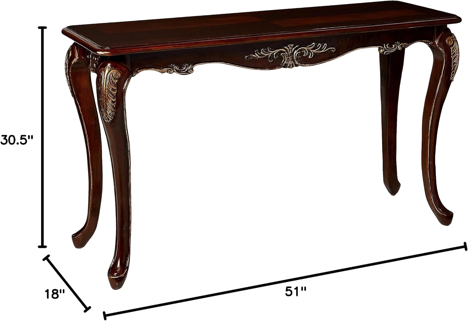 Homelegance 9815 Sofa Table, 51" x 18", Cherry