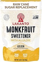 Lakanto Golden Monk Fruit Sweetener with Allulose - Raw Cane Sugar Substitute, Coffee, Tea, Baking, Erythritol Free, Gluten Free, Vegan, Keto Friendly, Sugar Replacement (Golden - 1 lb)