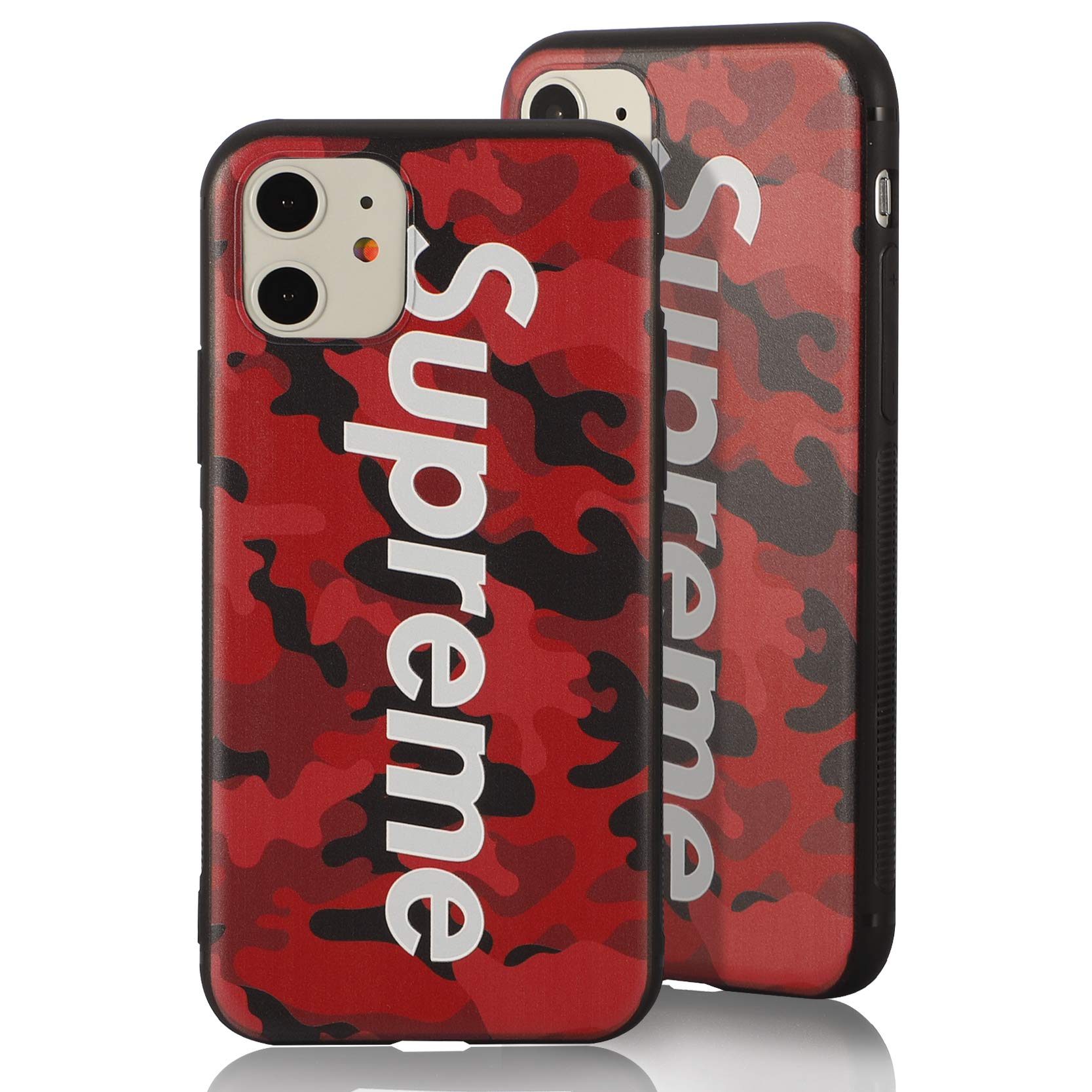 SUP Camo Case compatible with iPhone XR in red Camouflage  smartphone cover Army Design 3D-Motif feeling light eye catcher