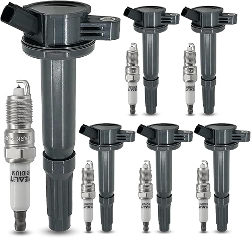 Paquete de 6 bobinas de encendido con bujías iridio UF486 compatibles con Ford Mercury 2009-12 Escape 2006-12 Fusion 2009-11 Mariner 06-11 Milan