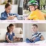 BANIGIPA Kids True Wireless Earbuds, 5g Super Light Comfortable Open Ear Bluetooth 5.4 Headphones w/Mic to Protect Hearing for Studying Music Clear Calling, Touch Control Ear Buds w/Charging Case