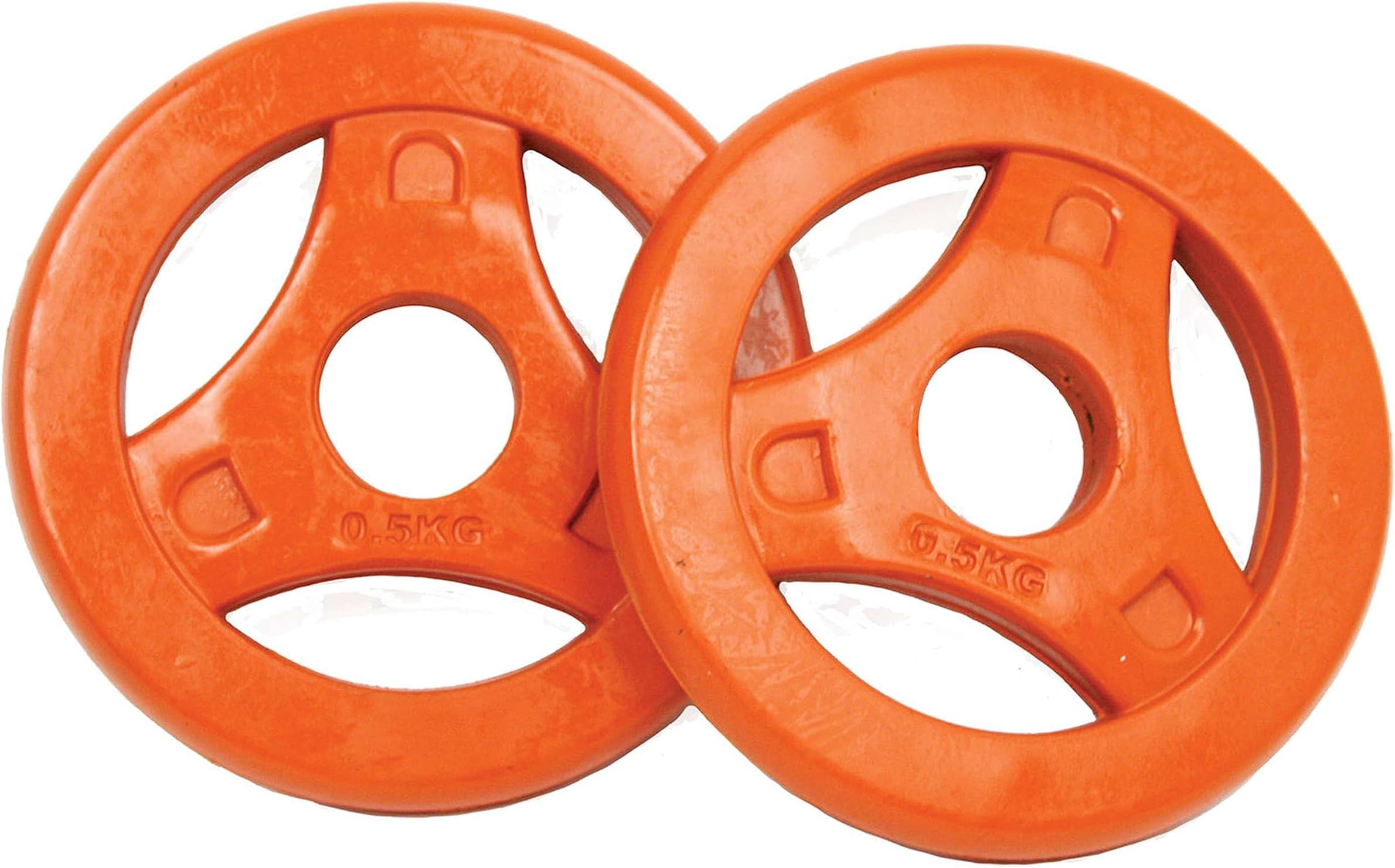Tunturi Unisex Adult Weight Aerobic Rubber Plates - Orange, 0.5 kg