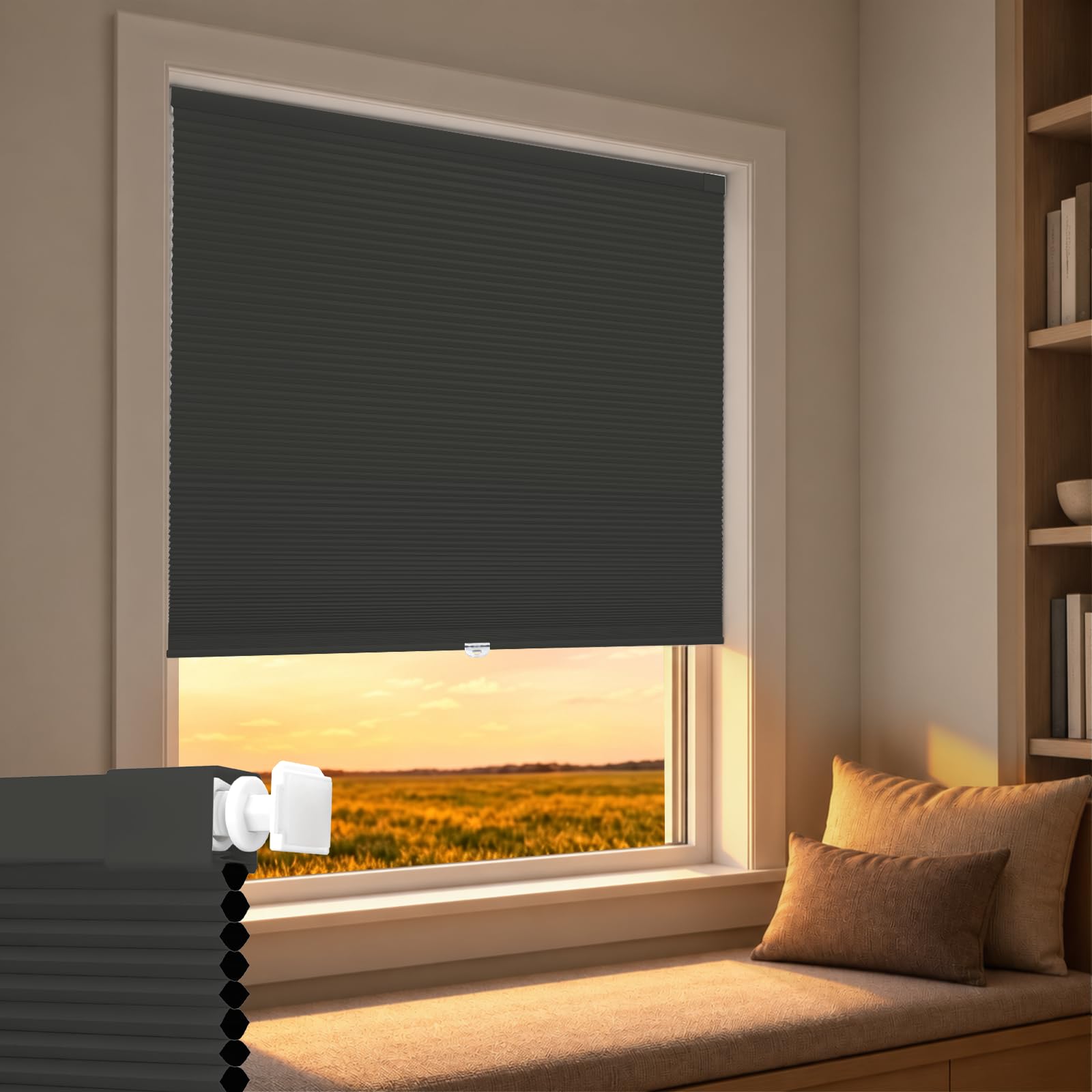 Photo 1 of Serlmwnt Blackout Cellular Shades 71"W x 48"H
