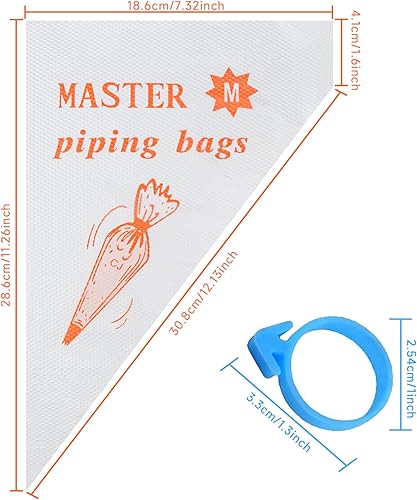 Miniatura 2 de LABOTA Bolsas de pastelería desechables, 200 bolsas de pastelería de 12 pulgadas, bolsas de glaseado, para decoración de pasteles