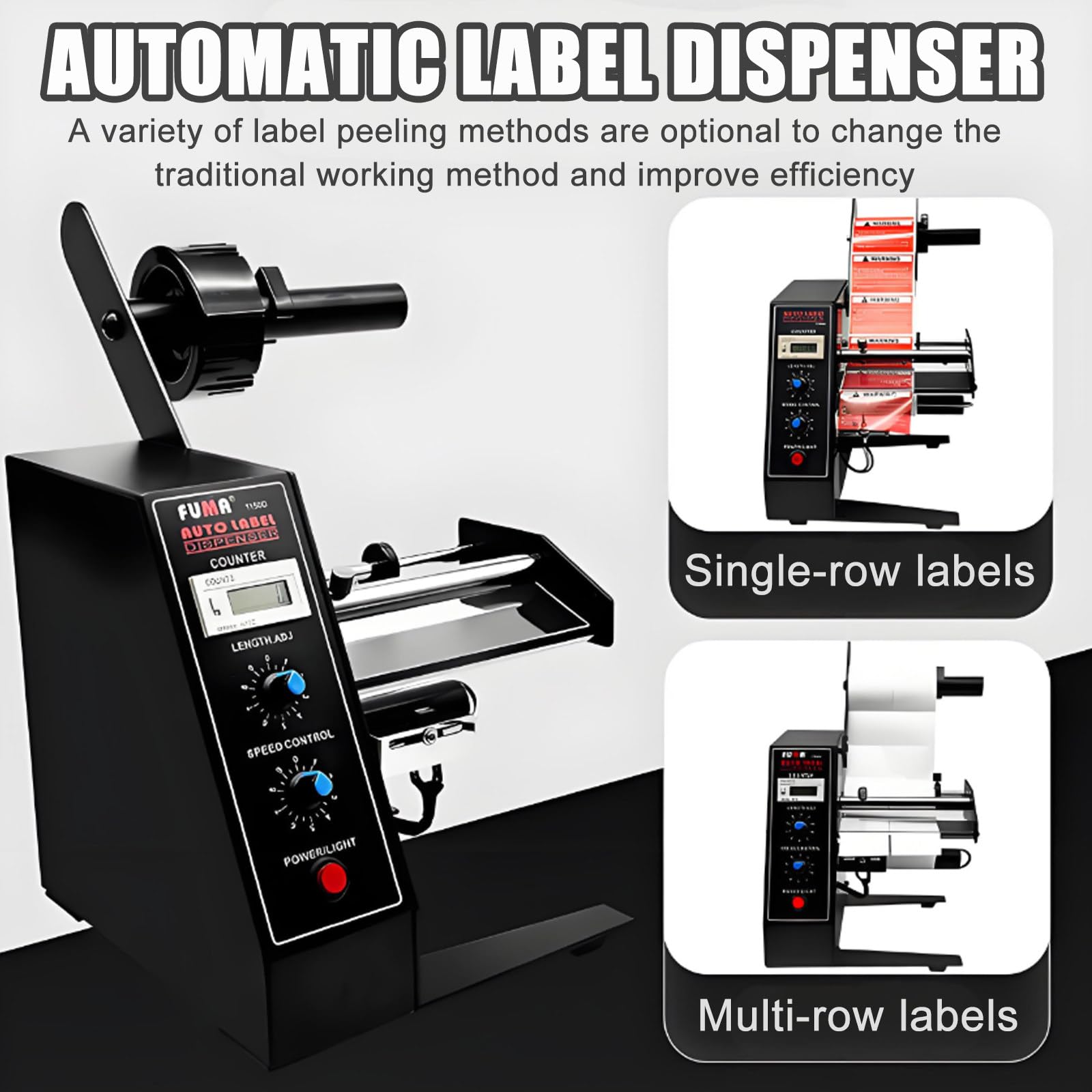 Distributore Automatico di Etichette per Impieghi Gravosi, Macchina Separatrice di Etichette Anto, Struttura in Lega di Alluminio, Lunghezza 3-150 Mm, per Etichette Multifila Optical