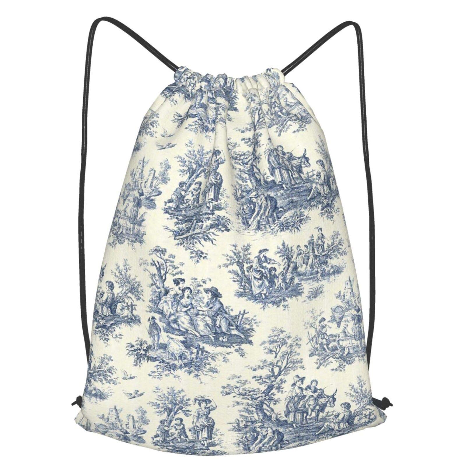 Flower Gym Drawstring Backpack String Bags for Women Folding Waterproof for Yoga Sports Beach Swimming