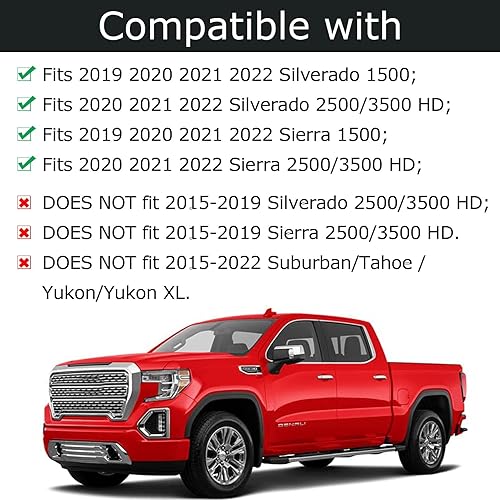 Miniatura 2 de Yumzeco Bed Rail Stake Pocket Covers Compatible with 2019-2023 GMC Sierra 1500 Chevy Silverado 1500,2020 2021 2022 2023 SilveradoSierra 25003500