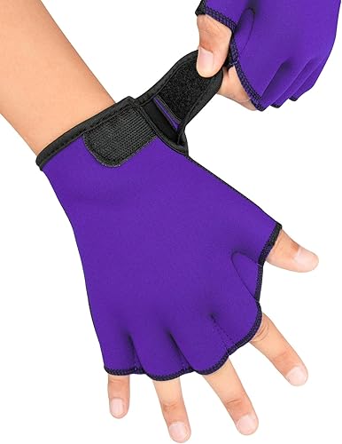 Miniatura 2 de FitsT4 Sports Guantes Aqua Webbed Paddle Swim Guantes Fitness Aeróbicos Acuáticos