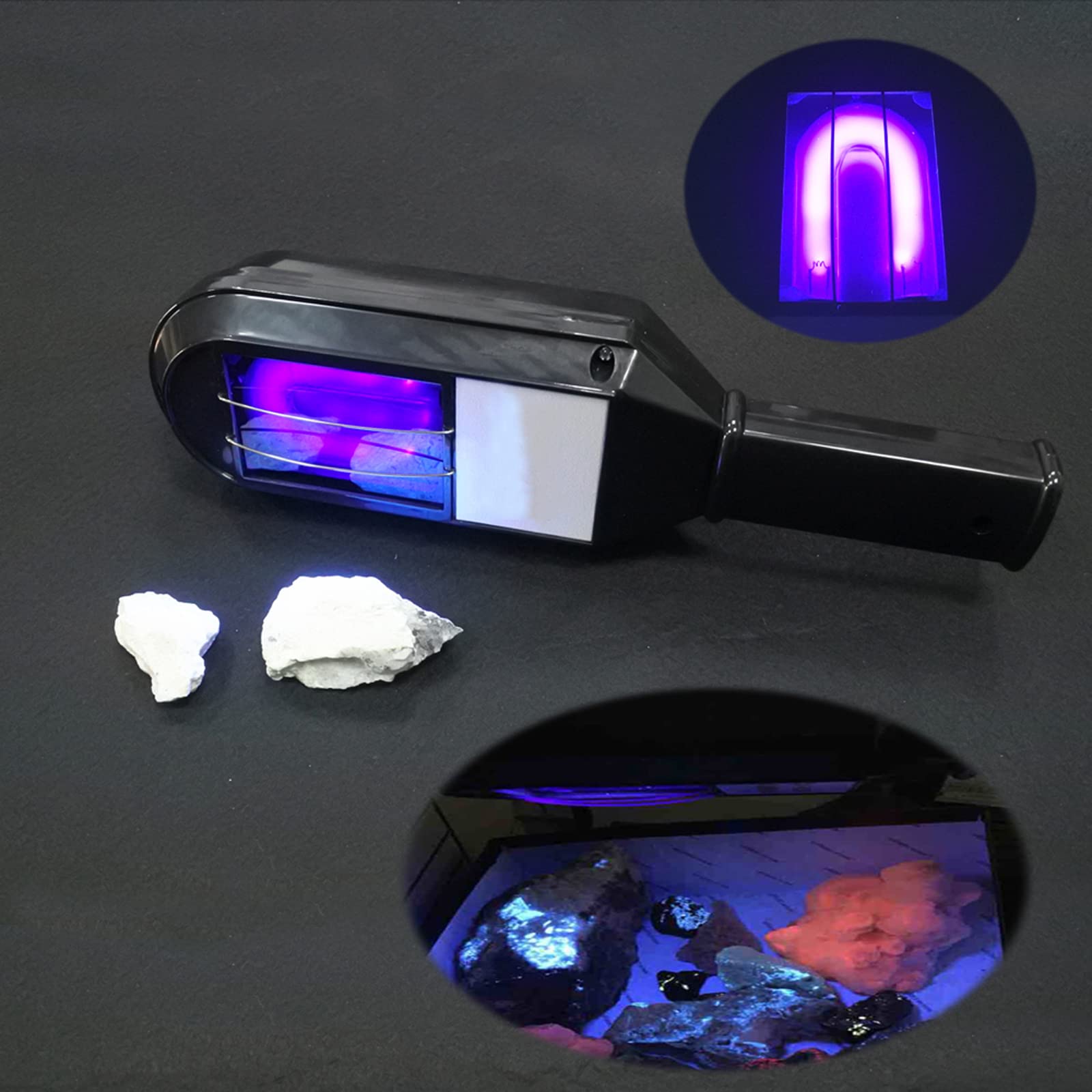 Dual Wave UV Black Light Torch - 254nm & 365nm For Detecting Stamps, Banknotes, Minerals