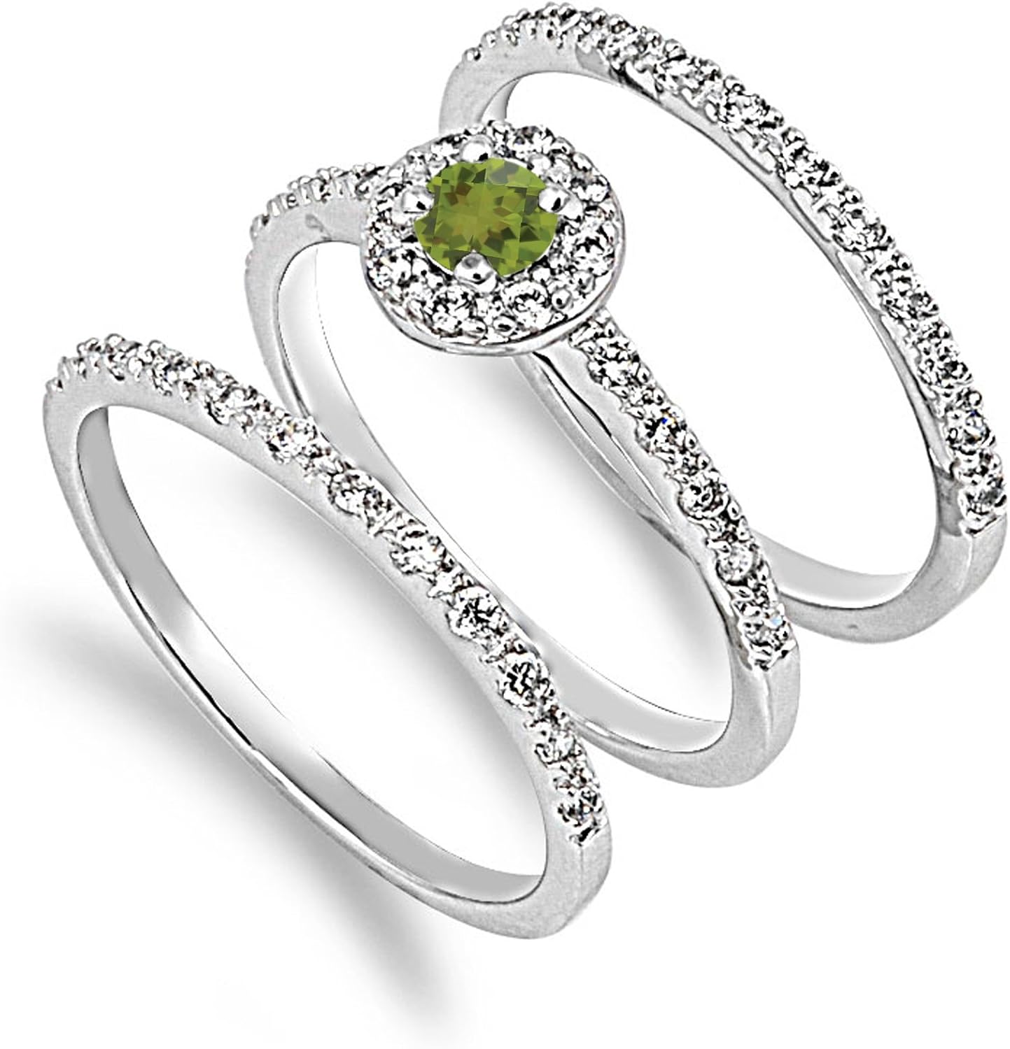 CHOOSE YOUR COLOR Sterling Silver Round Ring