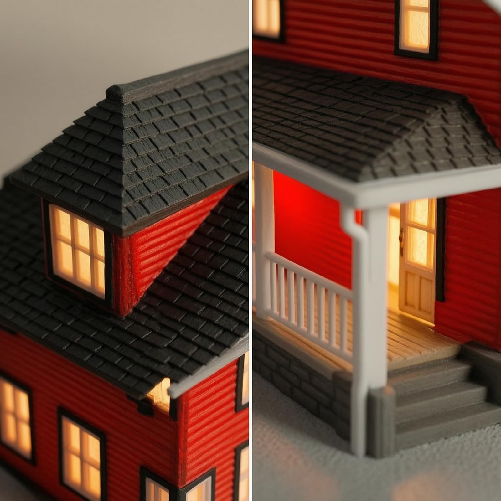 Modellino di Casa con Luci Decorativa Casa in Miniatura Creativa Modellismo per Collezionisti, Modellisti