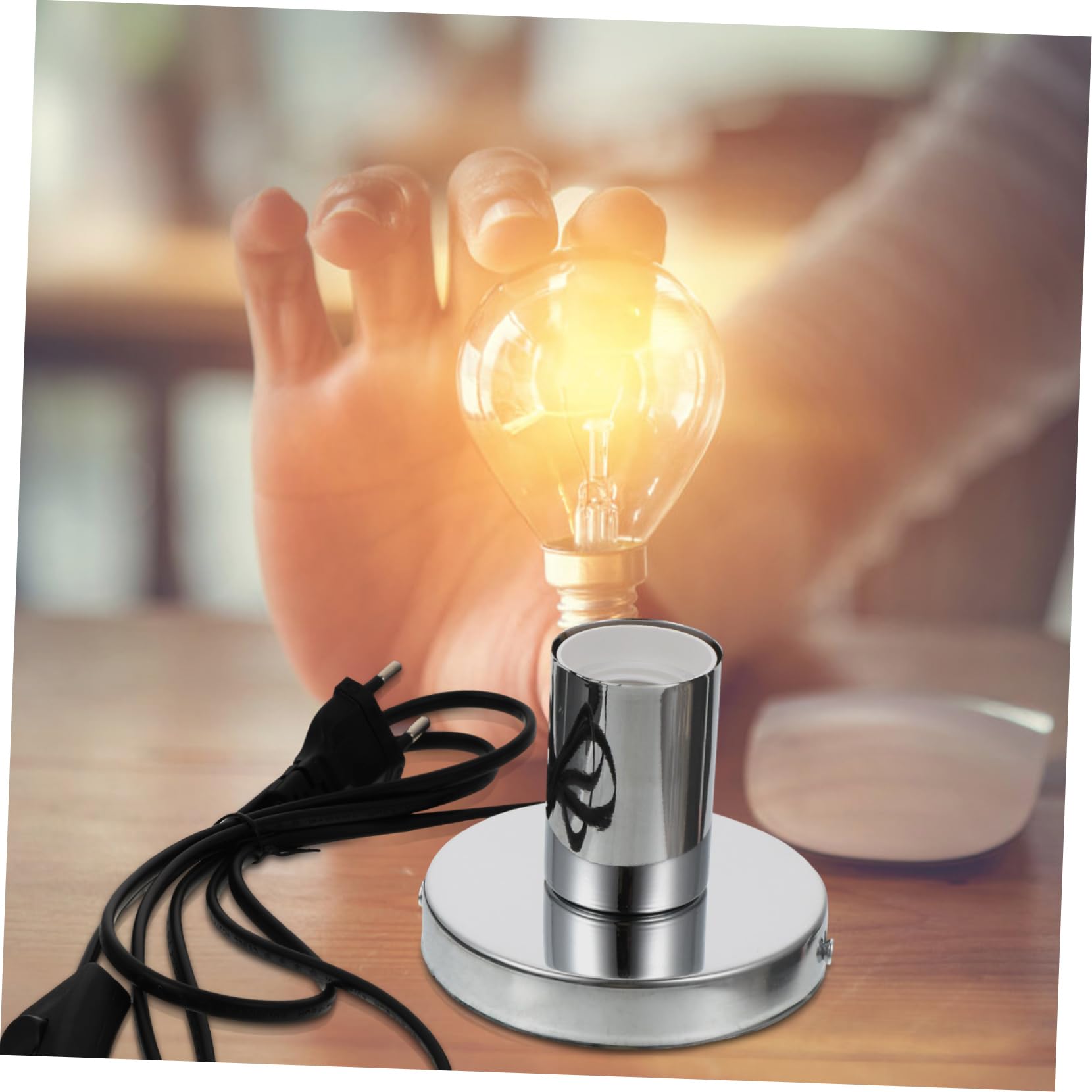 E27-glühbirnenfassung Ac220v 3 Stück-pack mit Kabel, Lichtsockel Schwarz