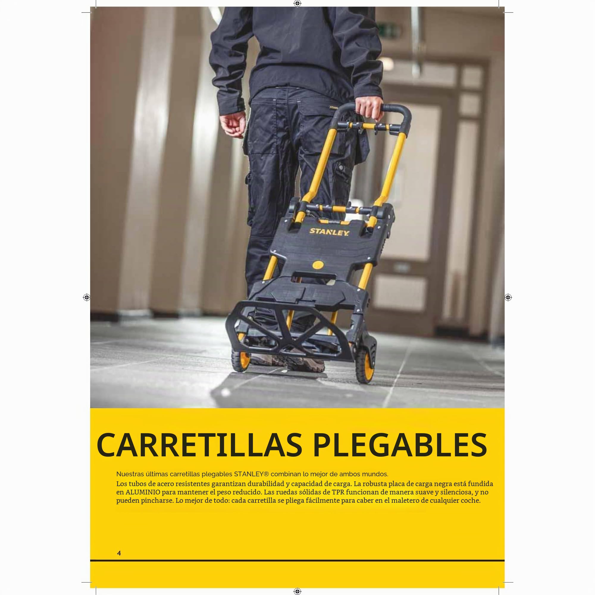 Stanley SXWTD-FT585 2-en-1 Carro y Caretilla Plegable 70kg 137kg Plástico/Acero