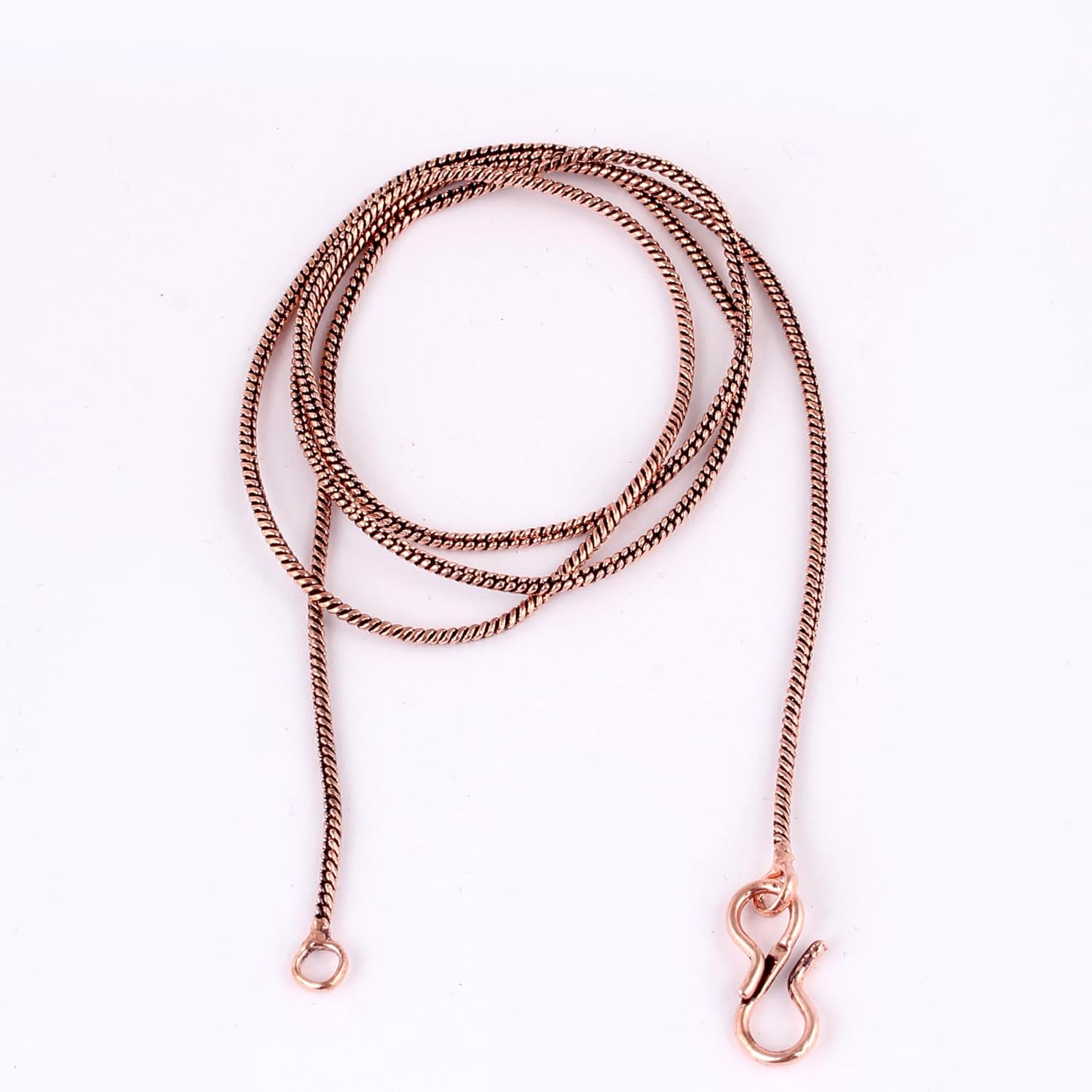 Rudra Empire Solid Copper Antique Link Rope Chain Necklace for Women and Men- 20 Inch - Image 3