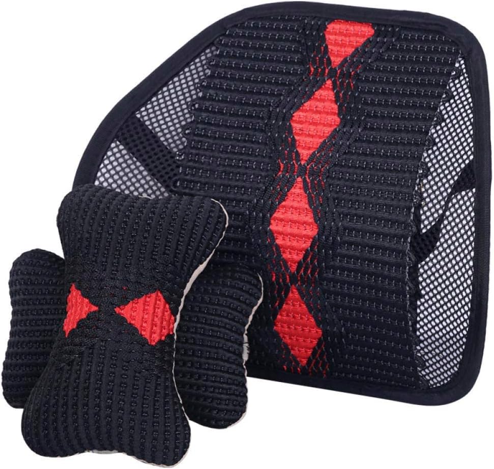 Car Waist Support Ice Silk Universal Lumbar Pillow Machine Breathable Mesh Pillow Suitable for Car Seats(C)