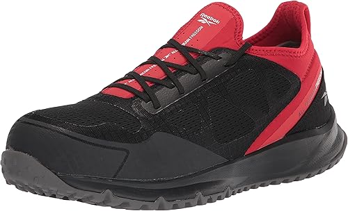 Reebok - Zapatillas de trabajo para hombre con malla negra ST Trail Run Oxford