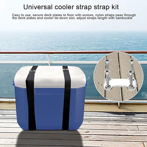 Miniatura 5 de Kit universal de correa de amarre para enfriador, kit de correas de enfriamiento, correa de amarre con hebilla de leva compatible con enfriadores