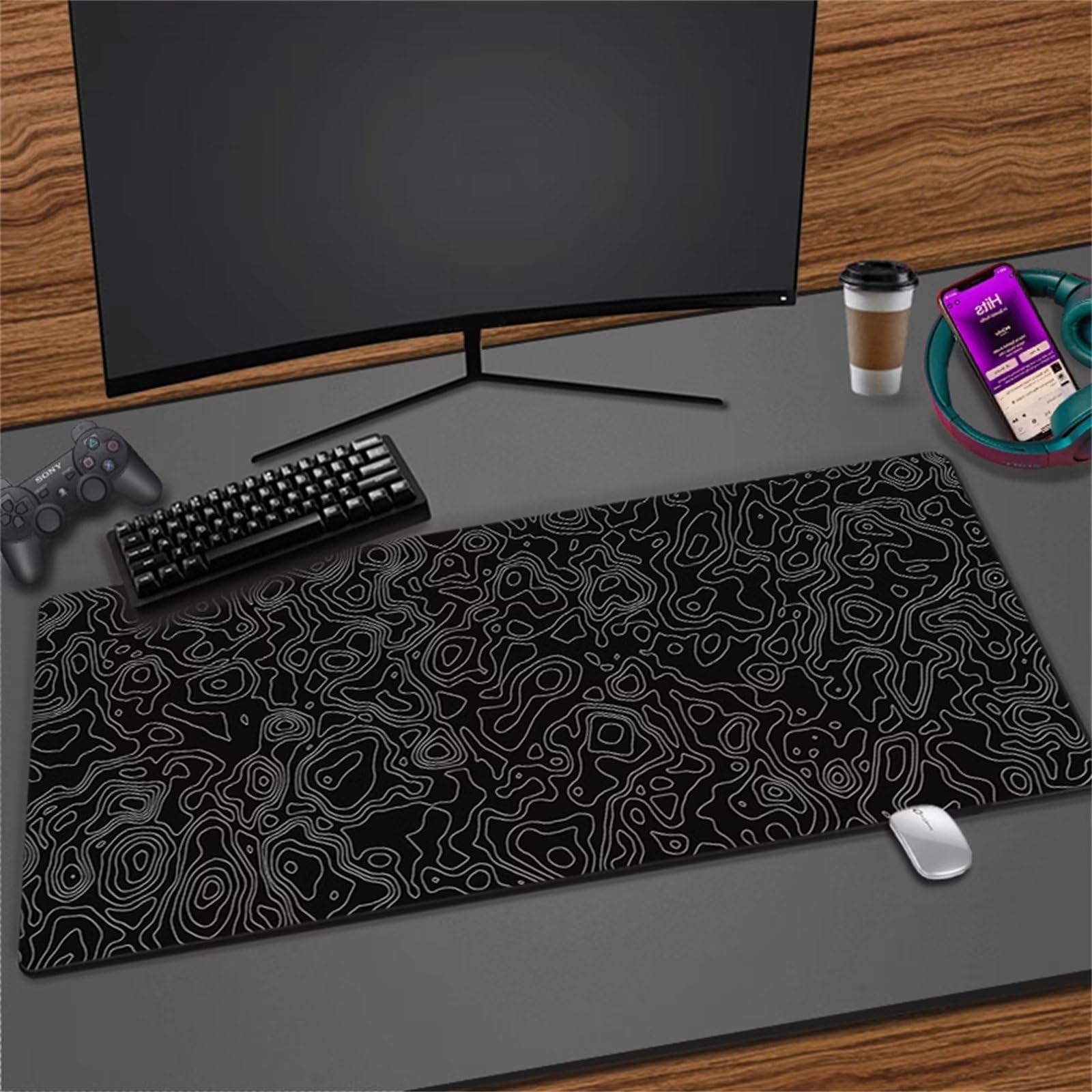 Promet Oversized Desk Mat Gaming Surface 1200mm X 600mm Natural Rubber - View #3