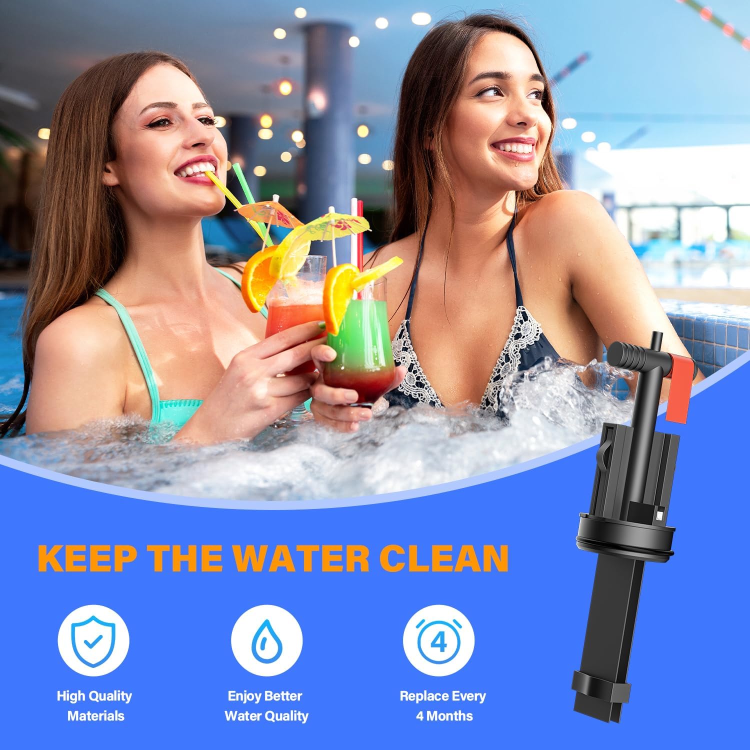 2 Pack Salt System Cartridge Fit for Hot Springs Salt Cartridge, Compatible with Highlife, Limelight, Caldera Utopia, Paradise, Easy Spa Maintenance