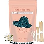 2.5lb Hard Wax Beads For Hair Removal, Yovanpur Waxing Beans for Sensitive Skin, Face, Eyebrows, Bikini, Brazilian, Legs and Full Body Bulk