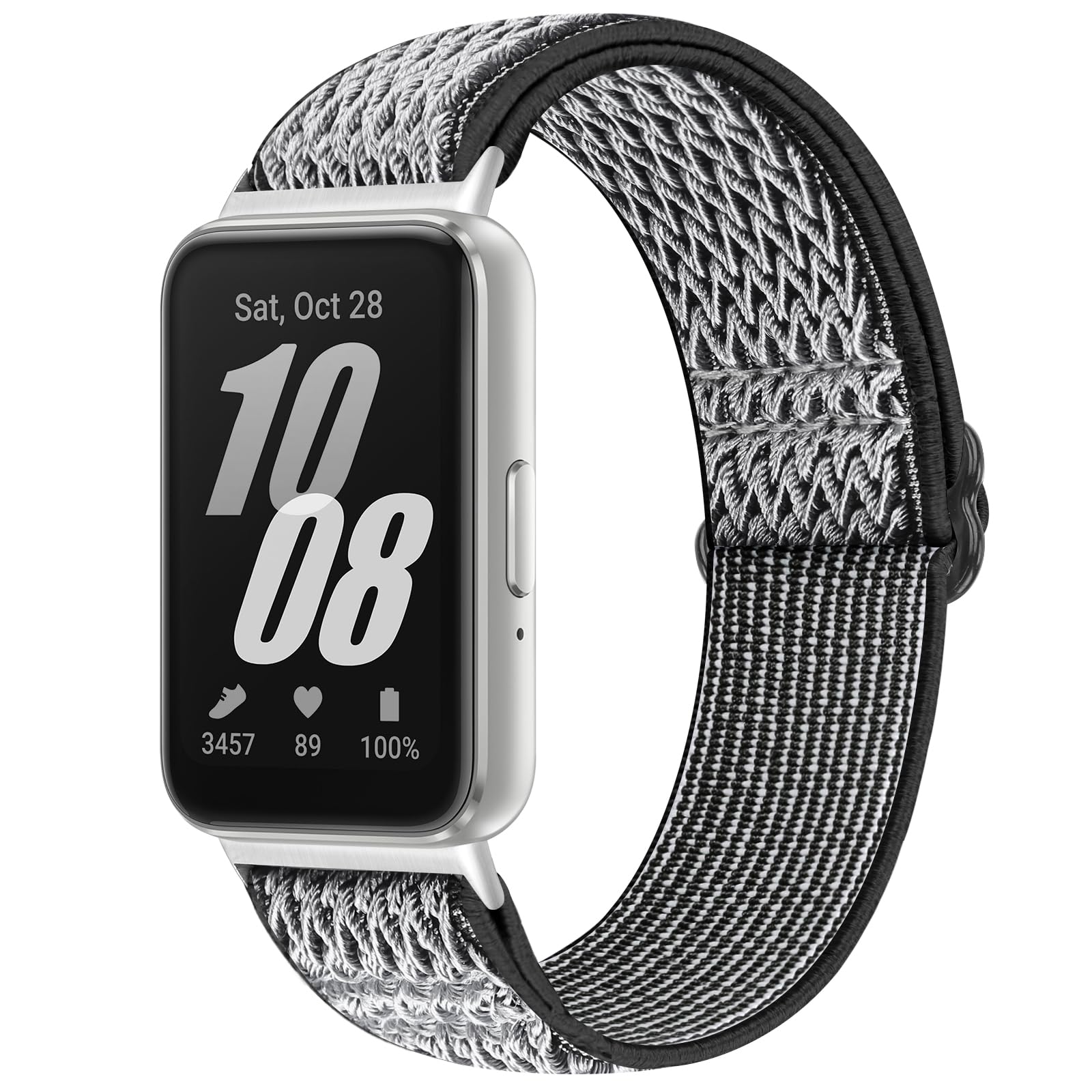 Yunshare Elastic Nylon Wristband Compatible with Samsung Galaxy Fit 3, Adjustable Stretchy Nylon Replacement Strap for Galaxy Fit3 SM-R390 for Men and Women, 145 mm - 250 mm, Nylon, No gemstone