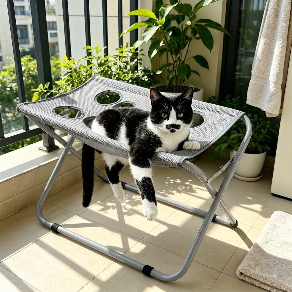 Dog Grooming Hammock Stand, Foldable Dog Bath Holder Sling Shower Chair