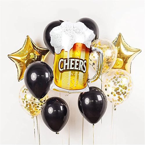 Juego de globos de cerveza, 11 unidades, para fiestas de cumpleaños, para ancianos a perfección, suministros de fiesta Oktoberfest