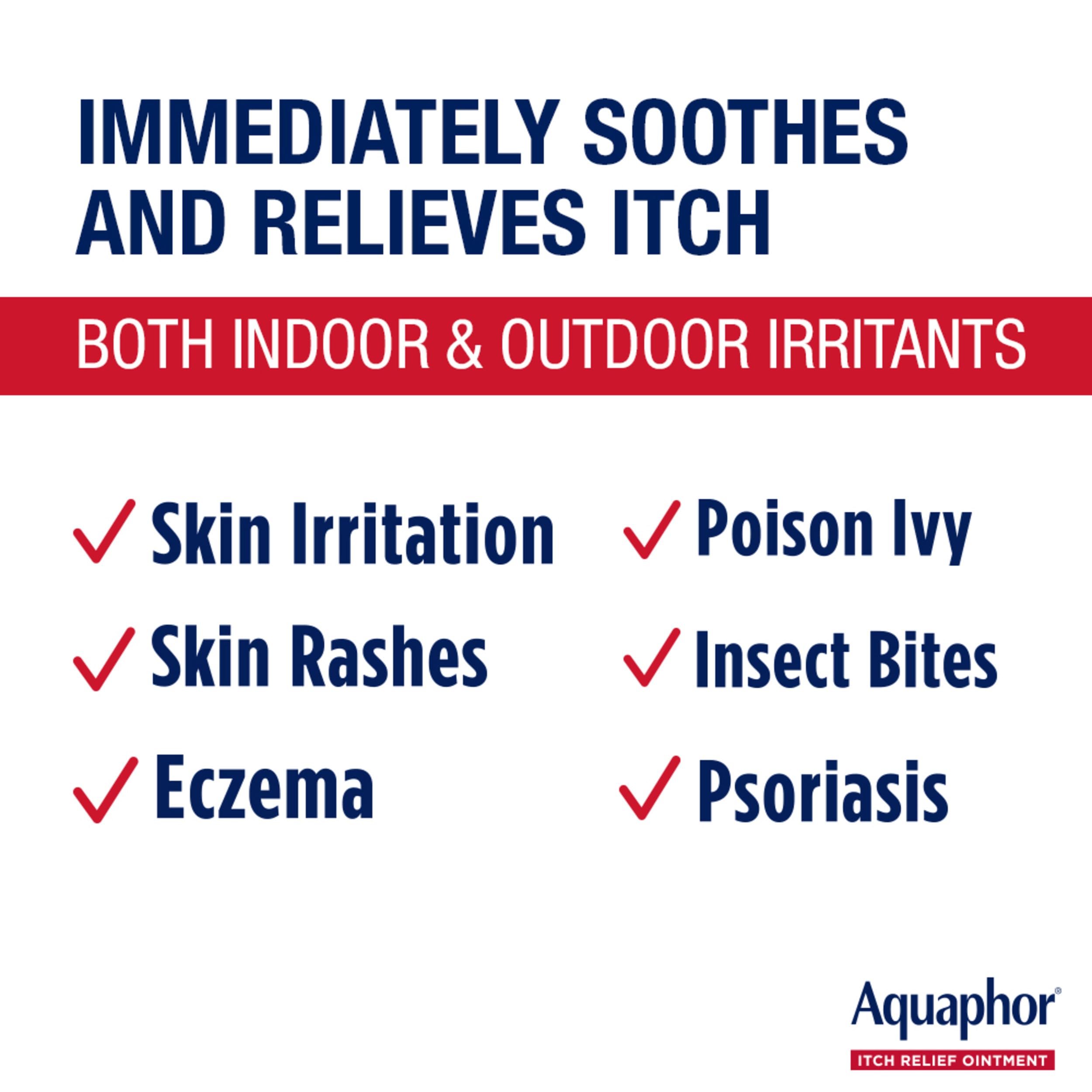 Aquaphor Itch Relief Ointment, Maximum Strength 1% Hydrocortisone, Relieves Itch from Skin Irritation, Insect Bites, Psoriasis, Skin Rashes, Eczema, & Poison Ivy, 2 oz — Amazon image 7