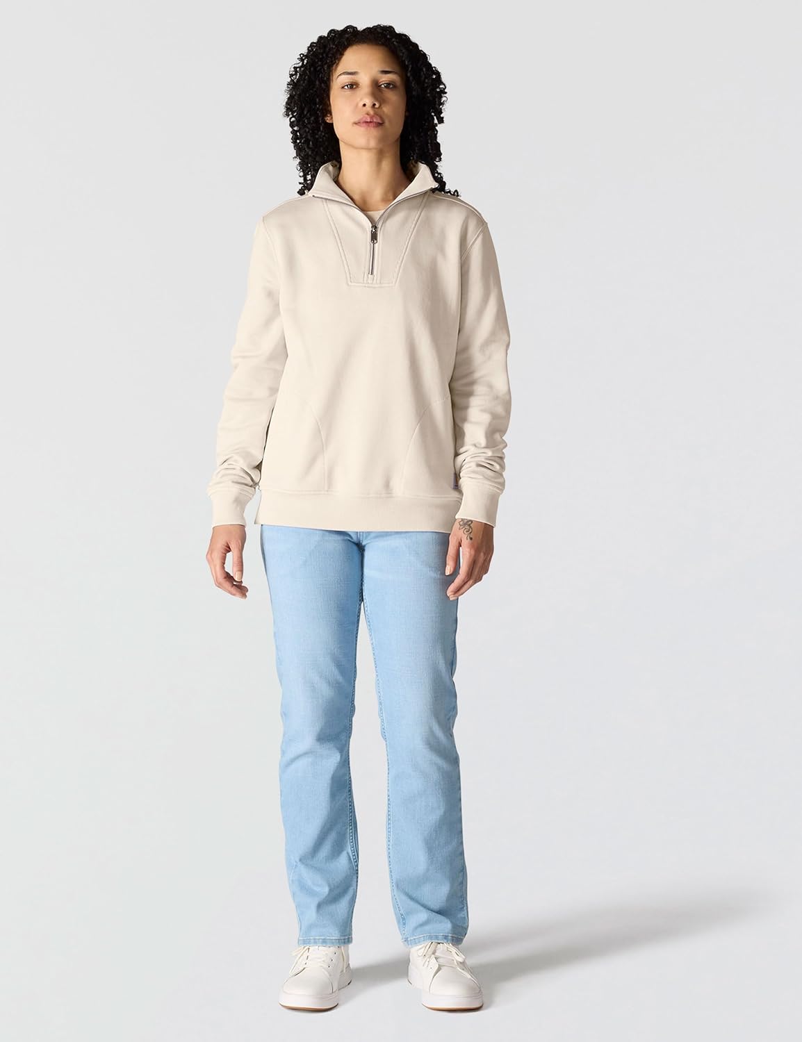 Carhartt Women's TENCEL Fiber Series Relaxed Fit Half-Zip Sweatshirt - Image 4