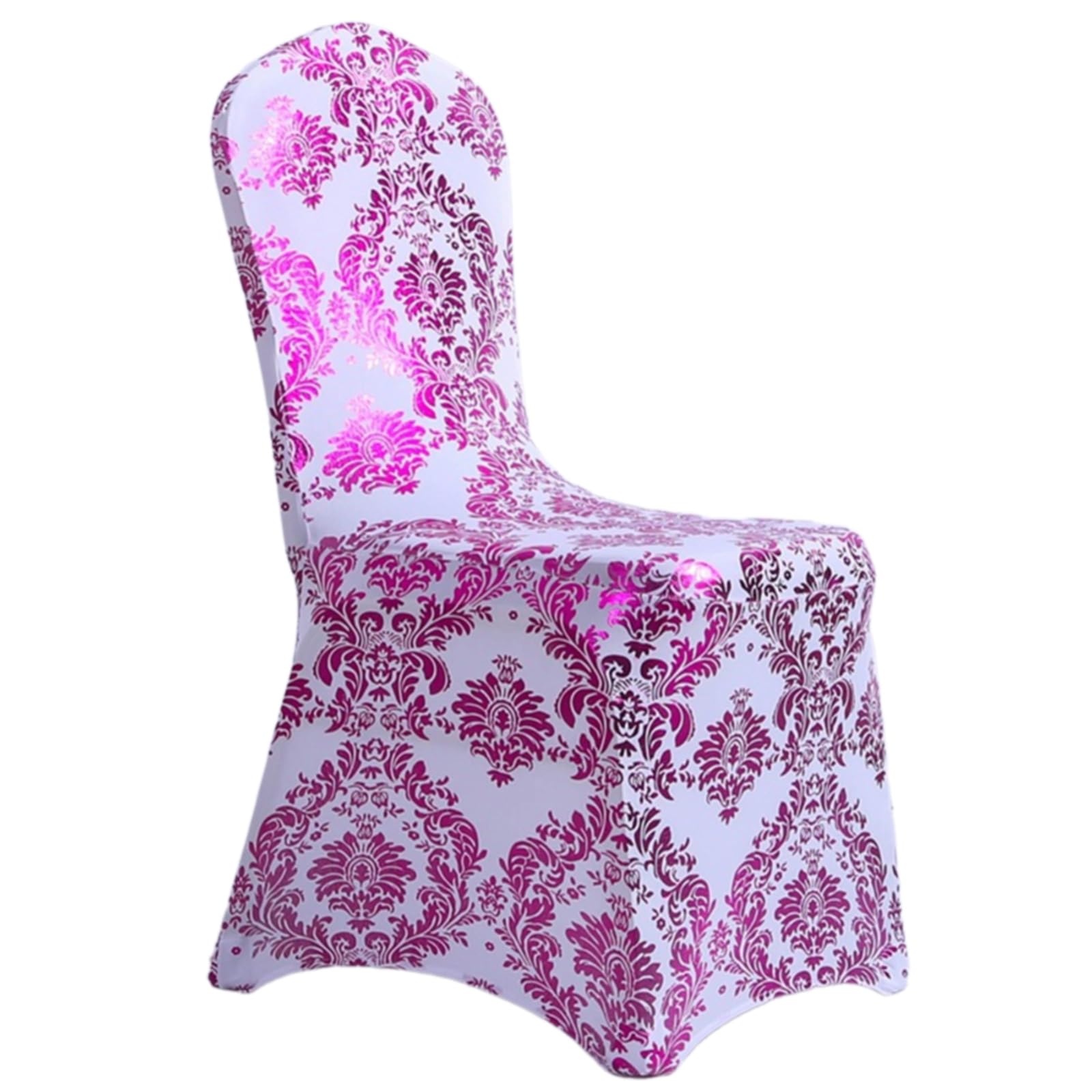 Tsophreniq Chair Cover Gold Stamped Stretch Chair Slipcovers for Most Chairs for Christmas Holiday and Wedding Dining Decoration Santa Hat Decoration