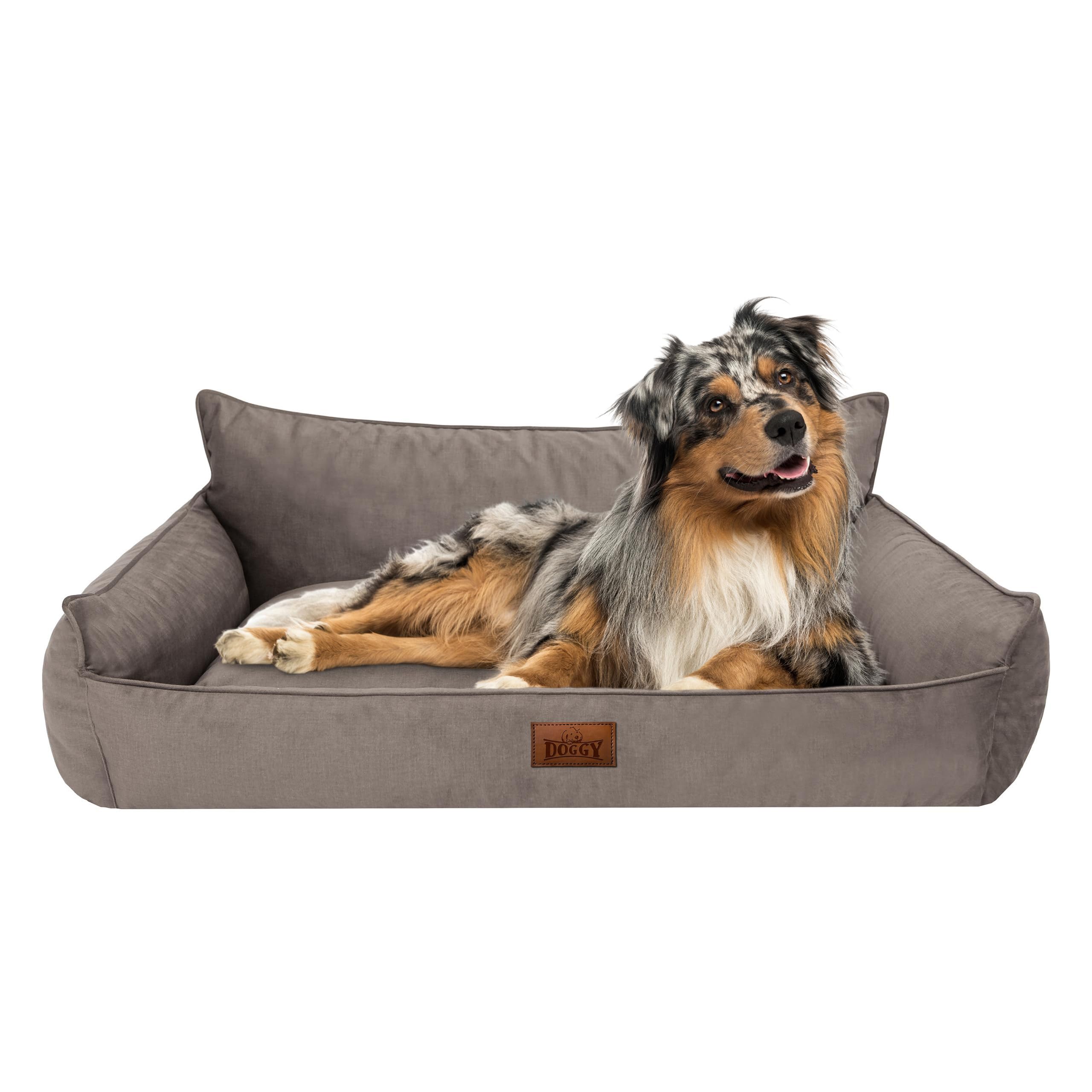 Cama para perros, cama para mascotas, cojín acolchado para perros, cama para perros, colchón para mascotas, sofá para perros, colchón, marrón, XL, 82 x 63 cm